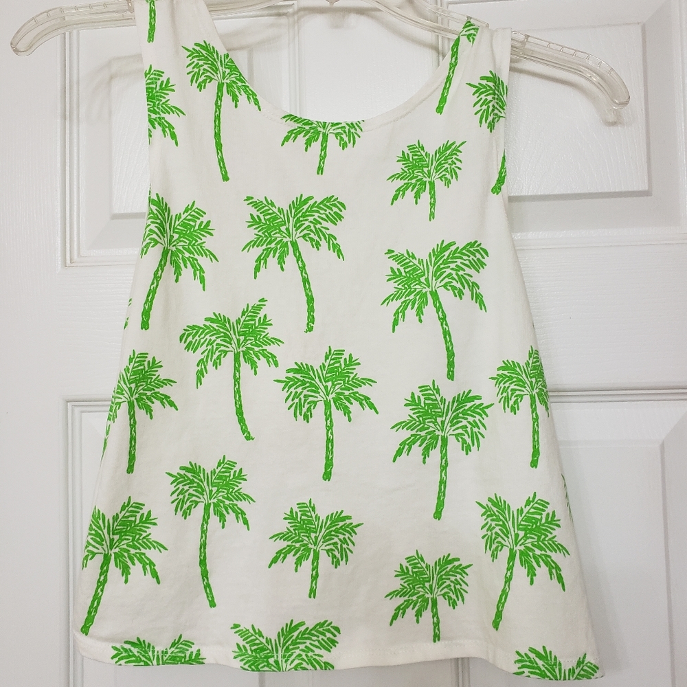 NWT Zara Open Back Palm Tree Print Tank